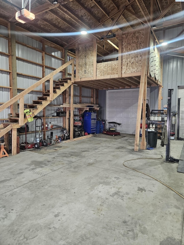 132 2nd St, Diamond, WA 99111 - garage featuring a garage door opener