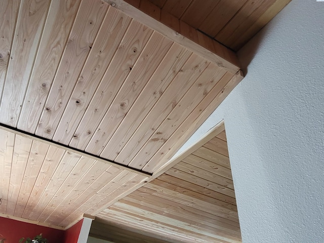 132 2nd St, Diamond, WA 99111 - detailed view of wood ceiling and a textured wall