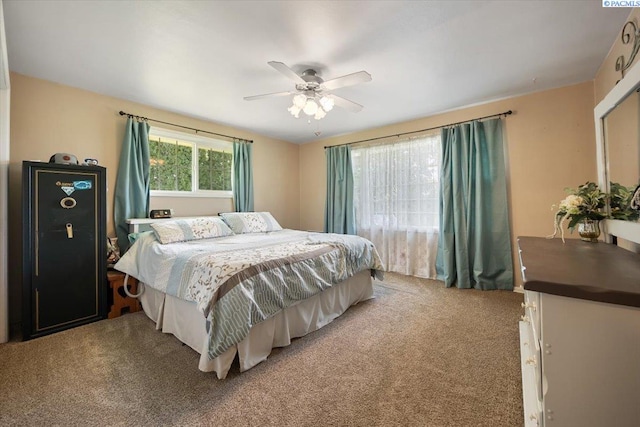 3700 Sheller Rd, Sunnyside, WA 98944 - bedroom with light carpet and a ceiling fan