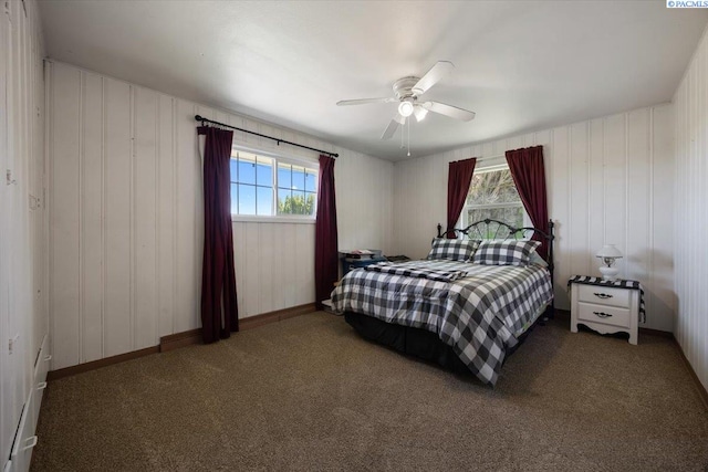 3700 Sheller Rd, Sunnyside, WA 98944 - carpeted bedroom featuring multiple windows and a ceiling fan