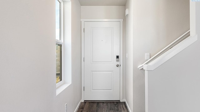 656 S Zeelar St, Kennewick, WA 99336 - doorway to outside with dark wood-style flooring and baseboards