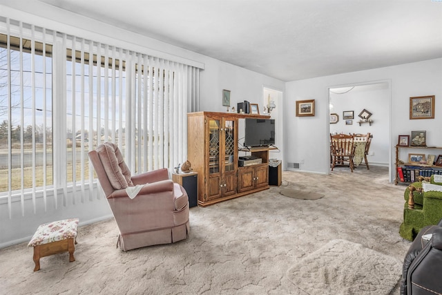 view of carpeted living room