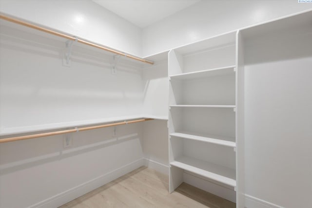 walk in closet featuring light wood-type flooring