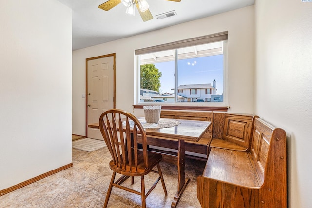 627 N Williams St, Kennewick, WA 99336 - dining room with a ceiling fan and baseboards