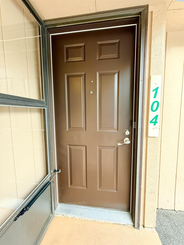 view of exterior entry