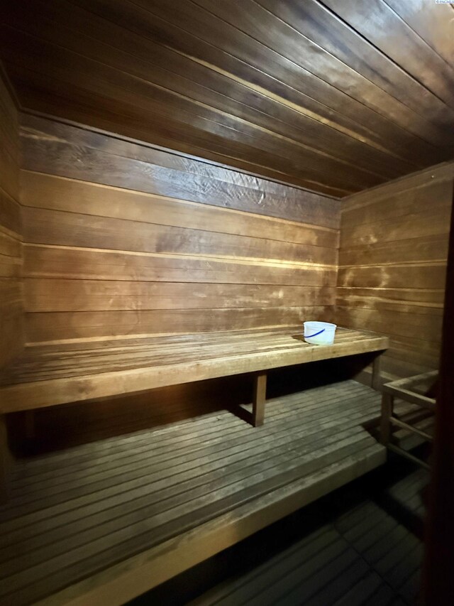 2912 W Hood Ave Unit D104, Kennewick, WA 99336 - relaxing sauna / steam room featuring wooden walls and wooden ceiling