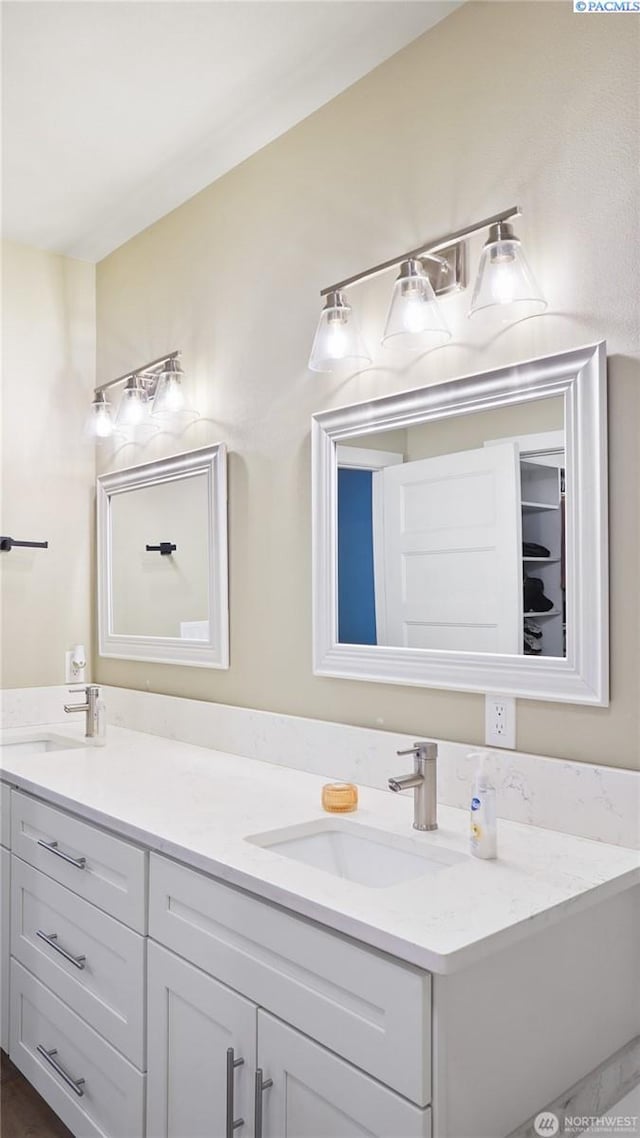 bathroom with vanity