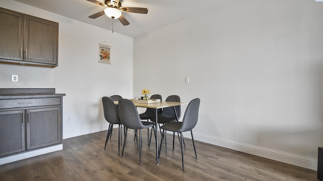 1645 NE Merman Dr Unit B101, Pullman, WA 99163 - dining room with ceiling fan and dark wood-type flooring