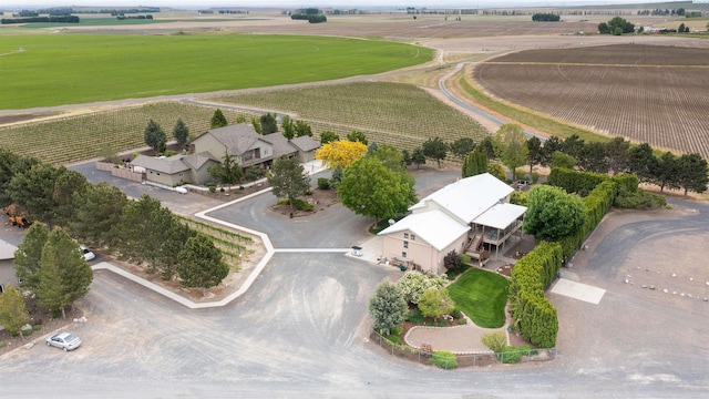 aerial view with a rural view