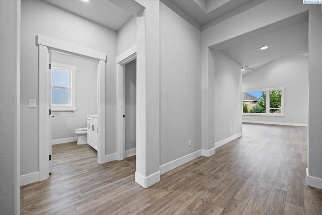 3149 Wild Canyon Way, Richland, WA 99354 - hall featuring wood finished floors, baseboards, and recessed lighting
