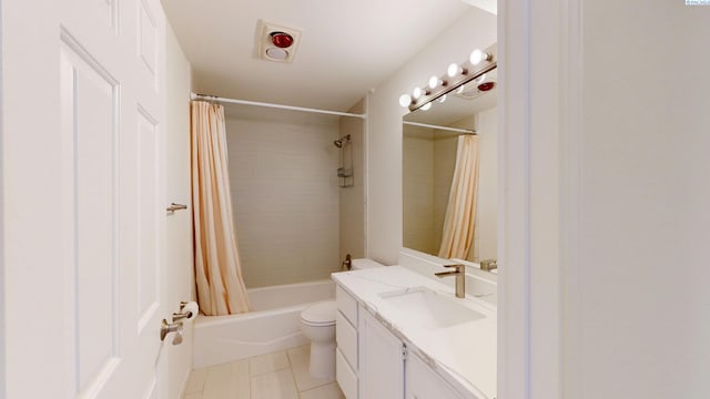 1220 SW Wadleigh Dr, Pullman, WA 99163 - full bath with tile patterned floors, vanity, shower / bathtub combination with curtain, and toilet