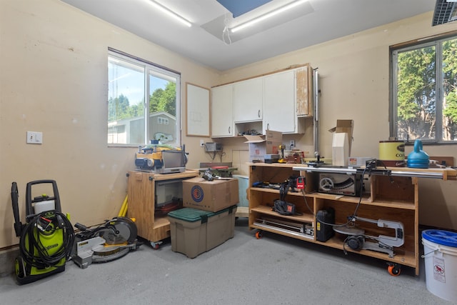 view of storage area