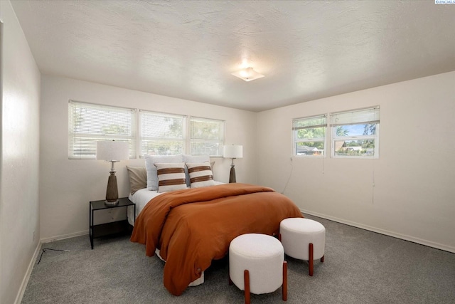 bedroom with baseboards and carpet flooring