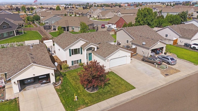 bird's eye view with a residential view