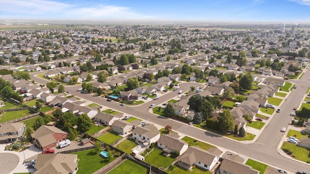 aerial view featuring a residential view