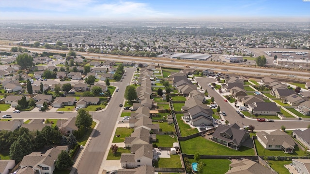 birds eye view of property featuring a residential view