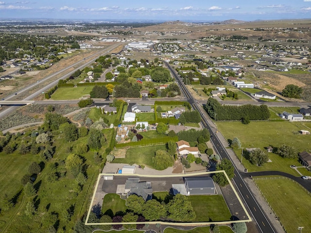 92104 E Sagebrush Rd, Kennewick, WA 99338 - aerial view of property's location featuring property parcel outlined and nearby suburban area
