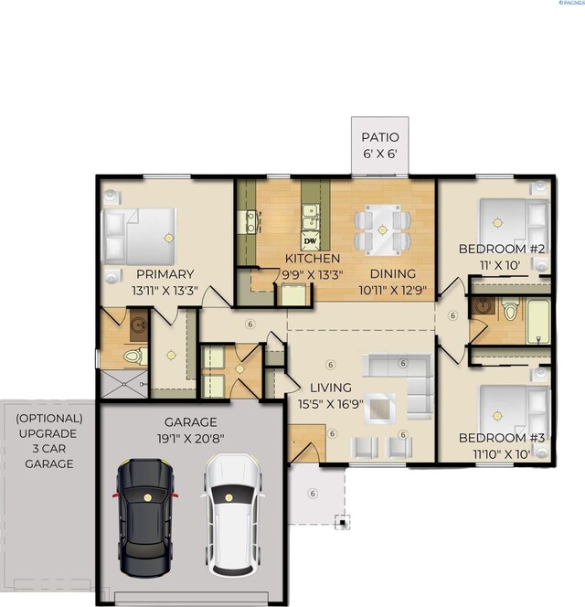 1613 Diamond Ave, Grandview, WA 98930 - floor plan / room layout