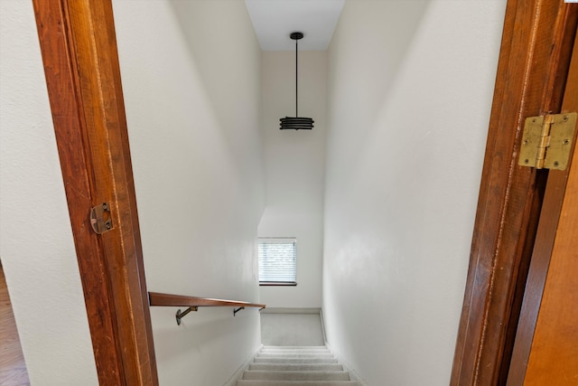 staircase with baseboards