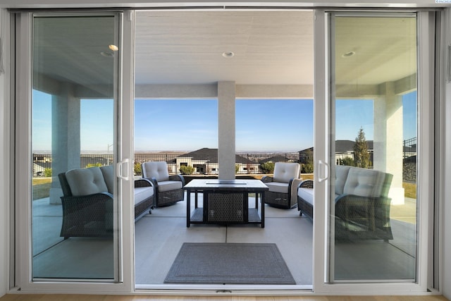 view of patio featuring an outdoor hangout area