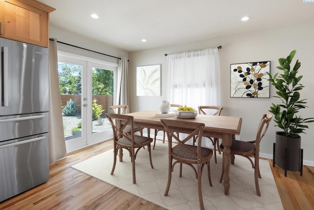 78 Whitten, Richland, WA 99354 - dining area with french doors, light wood finished floors, and recessed lighting