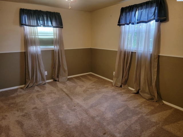 view of carpeted empty room