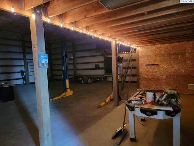 view of basement