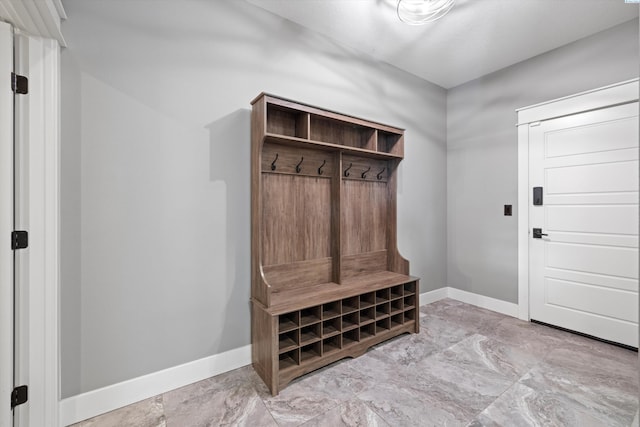 mudroom featuring baseboards