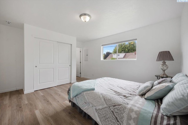 3925 W Okanogan Ave, Kennewick, WA 99336 - bedroom with wood finished floors, a closet, and baseboards