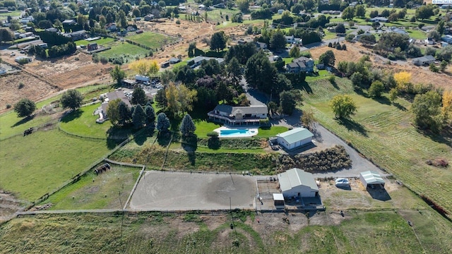 bird's eye view featuring a rural view