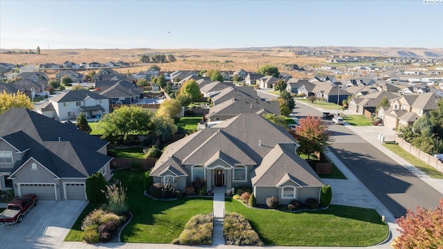 aerial view featuring a mountain view