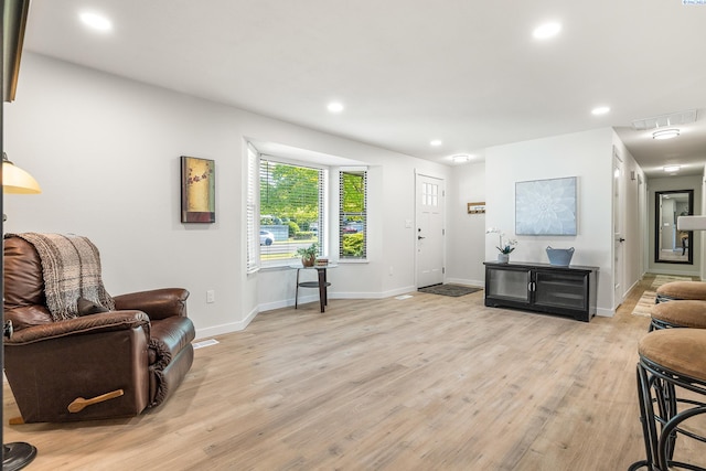 1830 W 23rd Ave, Kennewick, WA 99337 - living room with recessed lighting, light wood-type flooring, and baseboards