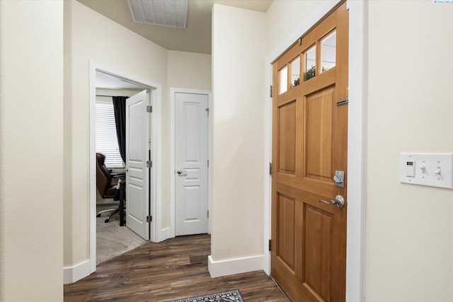 5719 W 15th Ave, Kennewick, WA 99338 - entrance foyer featuring baseboards and dark wood-type flooring