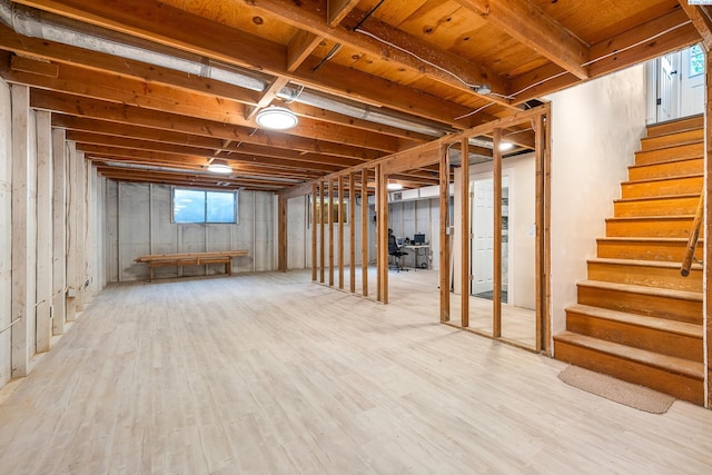 1112 Mcmurray St, Richland, WA 99354 - below grade area featuring stairs and wood finished floors