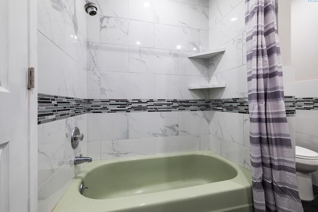 1112 Mcmurray St, Richland, WA 99354 - bathroom with shower / bath combo with shower curtain and toilet