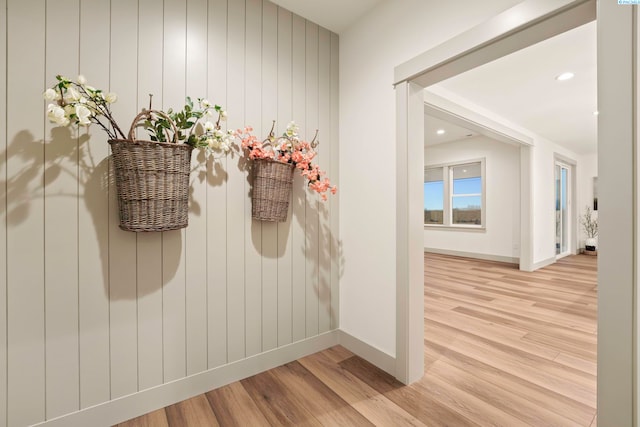 mudroom featuring light hardwood / wood-style floors