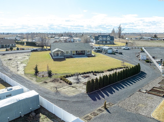 drone / aerial view with a residential view