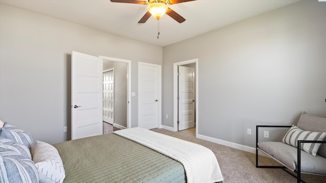 6564 W 38th Ave, Kennewick, WA 99338 - bedroom featuring light carpet and ceiling fan