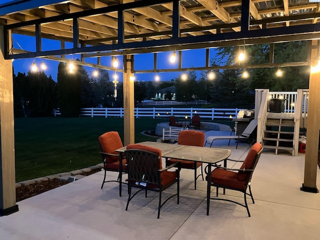 98702 E Brooklyn Dr, Kennewick, WA 99338 - patio at twilight with outdoor dining space and a patio area