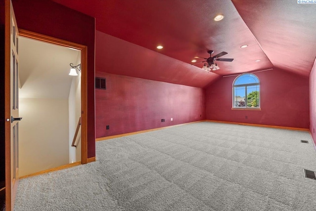100 S Nevada St, Kennewick, WA 99336 - bonus room with carpet flooring, lofted ceiling, a ceiling fan, and recessed lighting