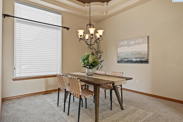 100 S Nevada St, Kennewick, WA 99336 - dining room featuring light colored carpet and a chandelier