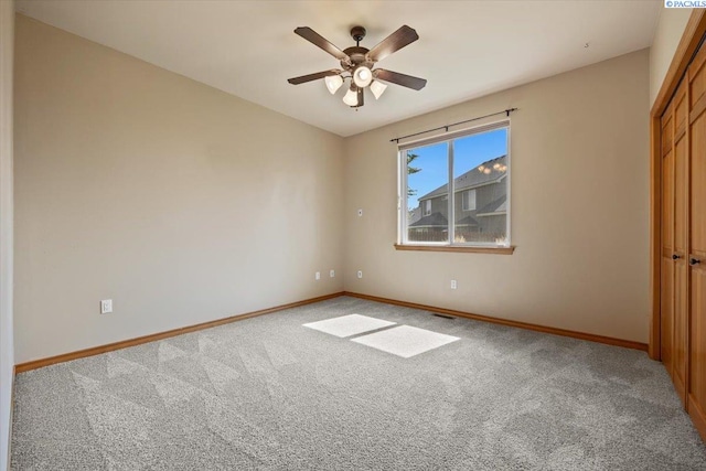 100 S Nevada St, Kennewick, WA 99336 - unfurnished bedroom with carpet, a closet, and a ceiling fan