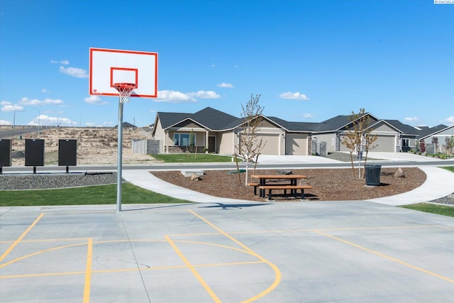 671 Cortona Way, Richland, WA 99352 - view of basketball court featuring a residential view