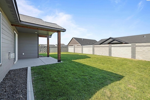 view of yard featuring a patio