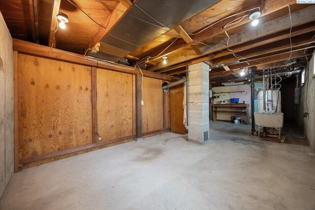 1923 Hood Ave, Richland, WA 99354 - unfinished below grade area with a sink