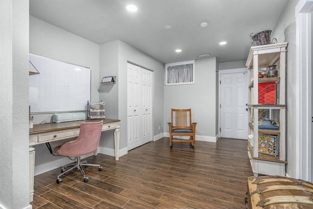 7816 W Argent Rd, Pasco, WA 99301 - office with dark hardwood / wood-style flooring