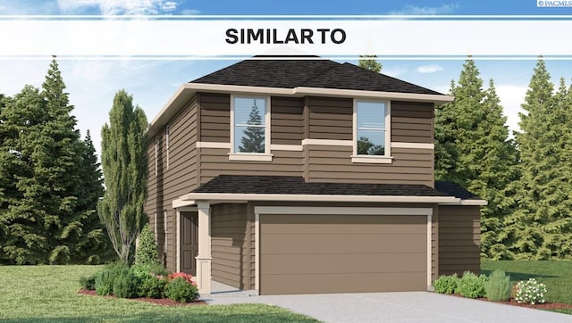691 S Zeelar St, Kennewick, WA 99336 - view of front of home featuring an attached garage, a front yard, and driveway