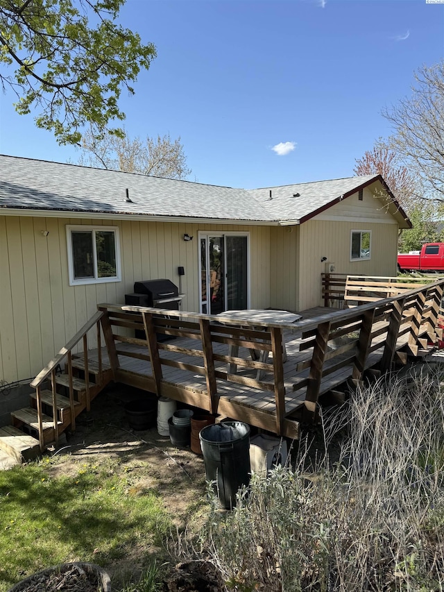 1336 Semillon Pl, Prosser, WA 99350 - rear view of property featuring a wooden deck and roof with shingles