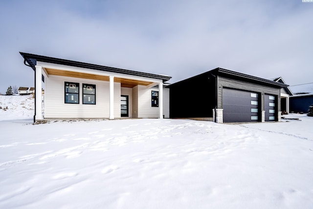 contemporary house with a garage