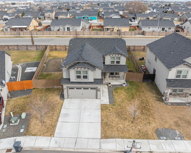 drone / aerial view featuring a residential view